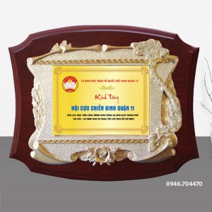Mẫu kỷ niệm chương gỗ đồng