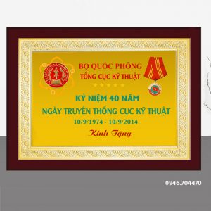 Mẫu kỷ niệm chương gỗ đồng